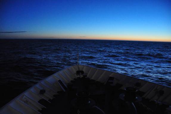 Rumo ao frio e ao sul, para lá segue o Sea Spirit um dia antes de chegarmos às Ilhas Malvinas